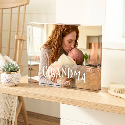 New Grandma Established Custom Name Year Photo Fotoblock