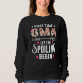 New Grandma First Time Oma Let The Spoiling Begin Sweatshirt (Vorderseite)