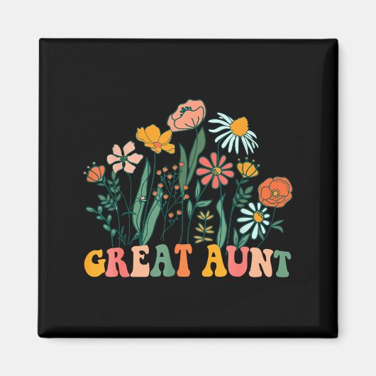 New Great Aunt Wildflower First Birthday & Bab Magnet (Vorne)