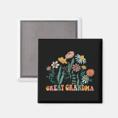 New Great Grandma Wildflower First Birthday & Magnet (Vorderseite/Rückseite)