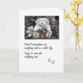 New Great Oma Teddy Bear Storytime Karte (Gelbe Blume)