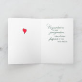 New Great Opa of Great Grandson Green Footprin Karte (Innenseite)