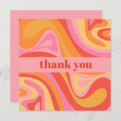 New Groove Retro Abstrakt Pink Orange Vielen Dank (Vorne/Hinten)