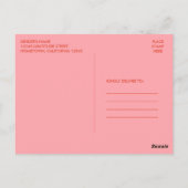 New Groove Retro Abstrakt Pink Orange Vielen Dank Postkarte (Rückseite)