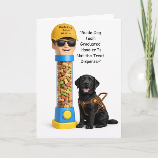 New Guide Dog Team Graduation Card – Working Dog,  Karte (Vorderseite)