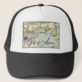 New GULF OF AMERICA name on US Map American Flag Truckerkappe