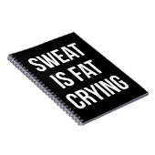 New Gym - Sweat Is Fat Cry - Funny Workout Notizblock (Rechte Seite)