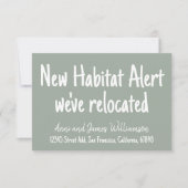 New Habitat Alert Add Details We've Moved Moving Ankündigung (Vorderseite)