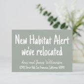 New Habitat Alert Add Details We've Moved Moving Ankündigung (Stehend Vorderseite)