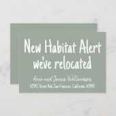 New Habitat Alert Add Details We've Moved Moving Ankündigung (Vorne/Hinten)