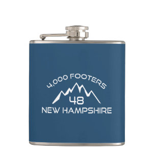 New Hampshire 4000 Footers Mountain Flachmann