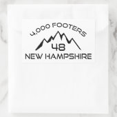 New Hampshire 4000 Footers Mountain Rechteckiger Aufkleber (Tasche)