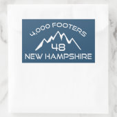 New Hampshire 4000 Footers Mountain Rechteckiger Aufkleber (Tasche)