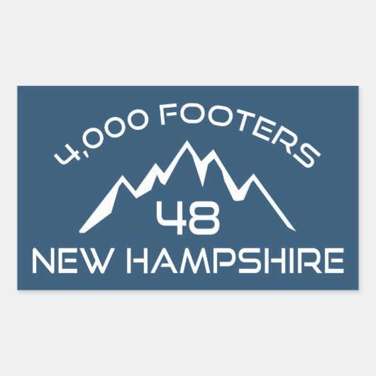 New Hampshire 4000 Footers Mountain Rechteckiger Aufkleber (Vorderseite)