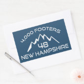 New Hampshire 4000 Footers Mountain Rechteckiger Aufkleber (Umschlag)