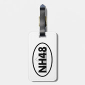 New Hampshire 48 Oval Gepäckanhänger (Rückseite vertikal)