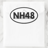 New Hampshire 48 Oval Ovaler Aufkleber (Tasche)