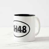 New Hampshire 48 Oval Zweifarbige Tasse (VorderseiteRechts)