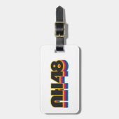 New Hampshire 48 Rainbow Gepäckanhänger (Vorderseite vertikal)