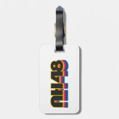 New Hampshire 48 Rainbow Gepäckanhänger (Rückseite vertikal)