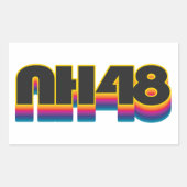 New Hampshire 48 Rainbow Rechteckiger Aufkleber (Vorderseite)