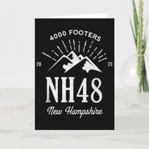 New Hampshire 4.000 Fußgipfel Nh48 Wanderung  Karte