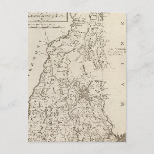 New Hampshire 4 Postkarte (Vorderseite)