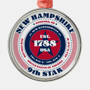 New Hampshire 9. State Weihnachtsschmuck