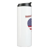 New Hampshire American Flag Herz Thermosbecher (Nach links gedreht)