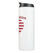 New Hampshire American Flag Herz Thermosbecher (Nach rechts gedreht)