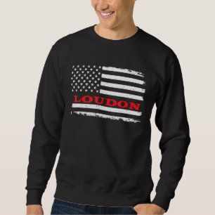 New Hampshire American Flag Loudon Usa Patriotic S Sweatshirt