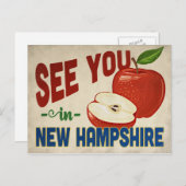New Hampshire Apple - Vintage Travel Postkarte (Vorne/Hinten)