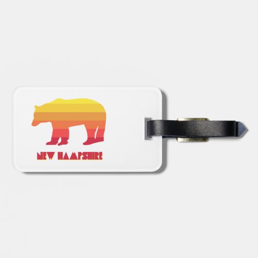 New Hampshire Bear Gepäckanhänger (Rückseite horizontal)