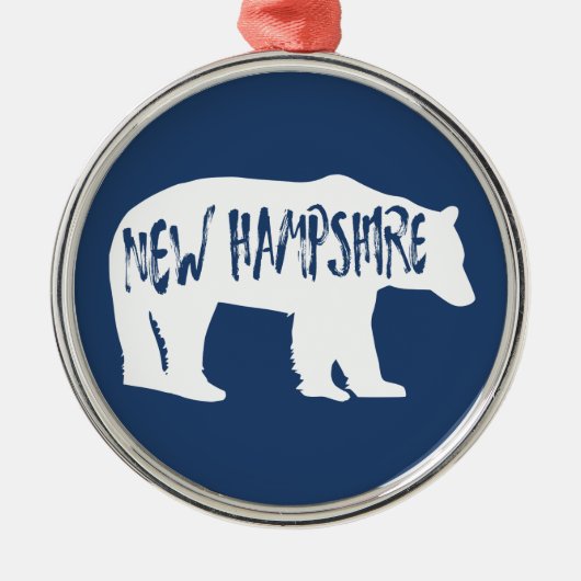New Hampshire Bear Ornament Aus Metall (Vorne)