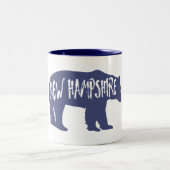 New Hampshire Bear Zweifarbige Tasse (Mittel)