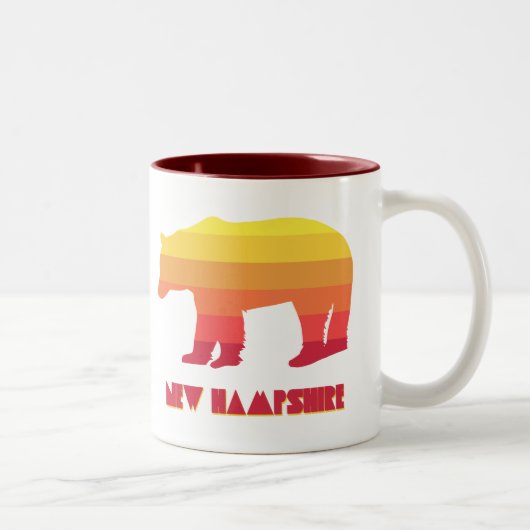 New Hampshire Bear Zweifarbige Tasse (Rechts)