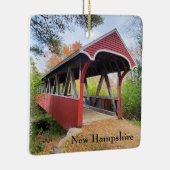 New Hampshire Belmont überdachte Brücke Keramikornament (Rechts)