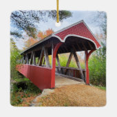 New Hampshire Belmont überdachte Brücke Keramikornament (Rückseite)