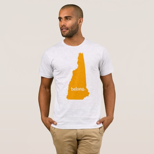 New Hampshire Belong Staat Map T-Shirt (Vorne ganz)