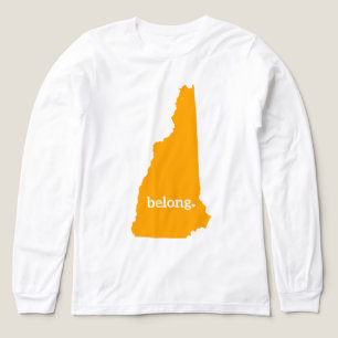 New Hampshire Belong Staat Map Tri-Blend Shirt