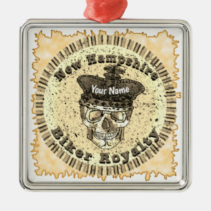 New Hampshire Biker  Ornament Aus Metall