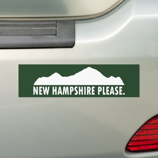 New Hampshire Bitte Autoaufkleber (Auf Auto)