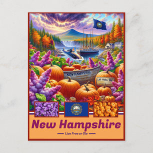 New Hampshire Charm Landschaftlich Wonders Postkarte