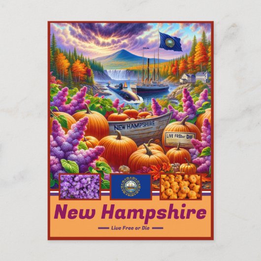 New Hampshire Charm Landschaftlich Wonders Postkarte (Vorderseite)