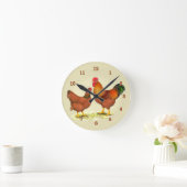 New Hampshire Chickens Clock Runde Wanduhr (Zuhause)