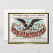 New Hampshire Clipper Sailing Postkarte (Vorne/Hinten)