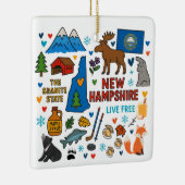 New Hampshire Custom Family Trip Christmas Keramikornament (Rechts)