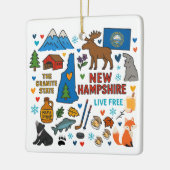 New Hampshire Custom Family Trip Christmas Keramikornament (Links)