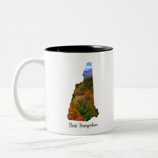 New Hampshire - Der Granit-Staat Zweifarbige Tasse (Links)