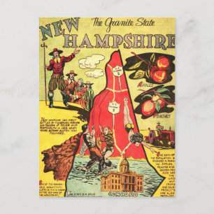 New Hampshire der Granitstaat Postkarte